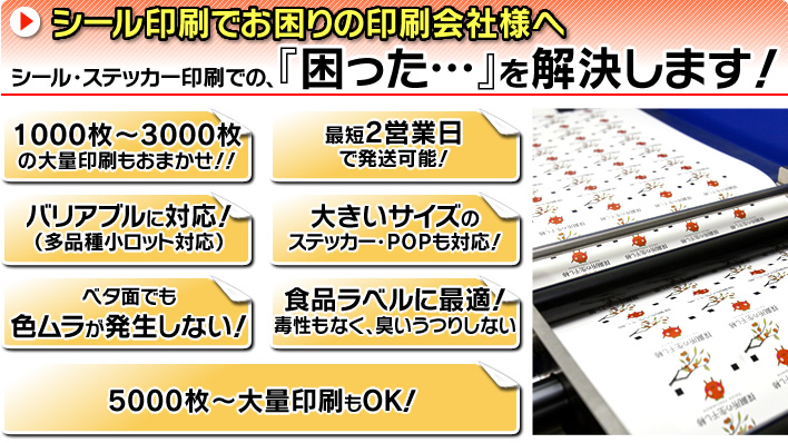 お困りの印刷会社様へ『困った…』を解決します！